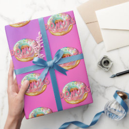 Donuts sprinkles vattenfärg presentpapper