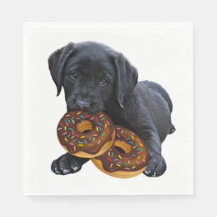 Donuts - Svart lab Pappersservett