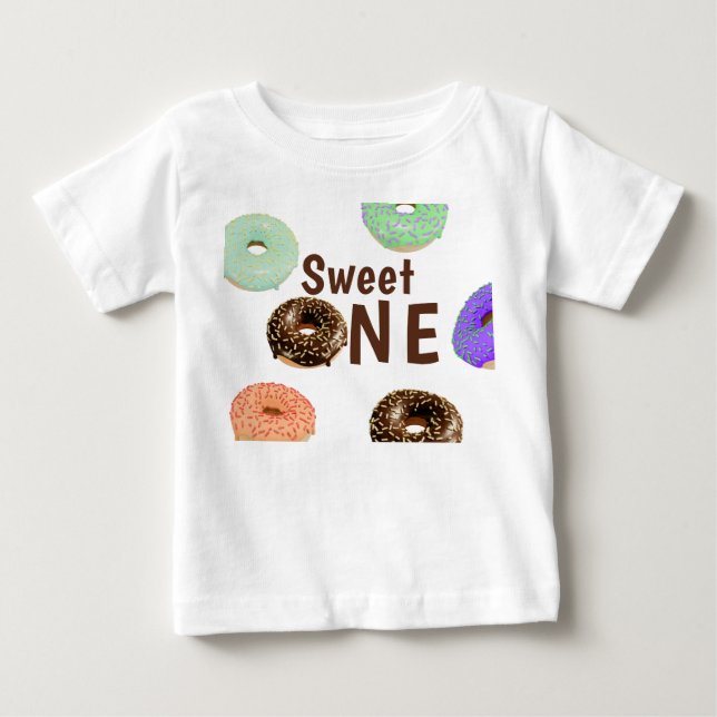 Donuts Sweet One 1-årsdag T Shirt (Framsida)