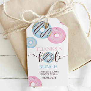 Donuts tack vare en gender från hål presentetikett