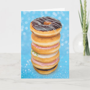 Donuts-tid för att äta mer Hål Mat födelsedag Kort