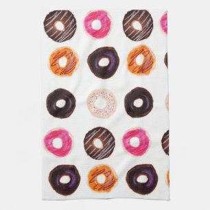 Donuts vid dussinen kökshandduk
