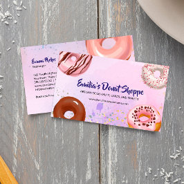 Donuts Watercolor Visitkort