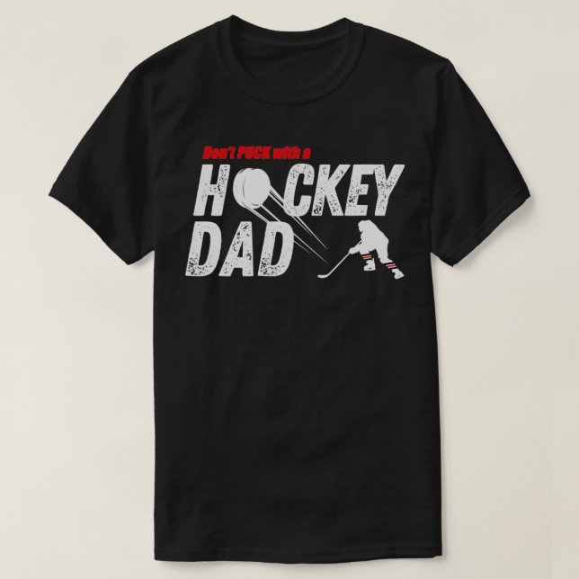 Donx27t Puck med Hockey Pappa Funny Hockey Parent T Shirt (Design framsida)