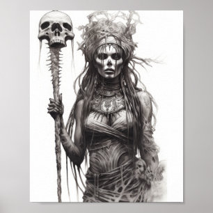 Doo Witch Doktor Poster den statiska, dramatiska d