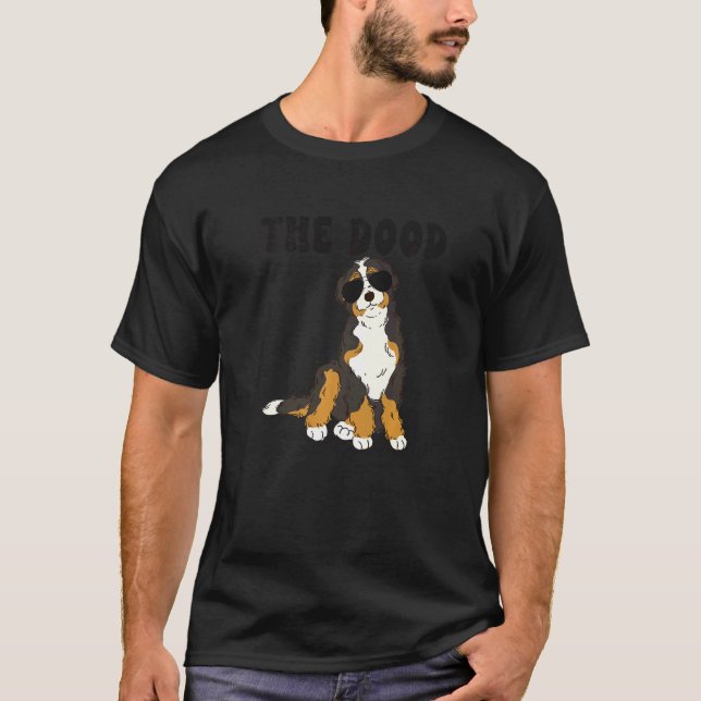 Dood Bernedoodle Mamma Doodle Hund Pappa T Shirt (Framsida)