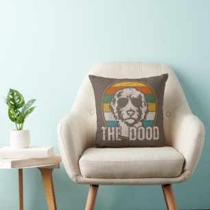 Dood Vintage Goldendoodle Golden Doodle Hund Kudde