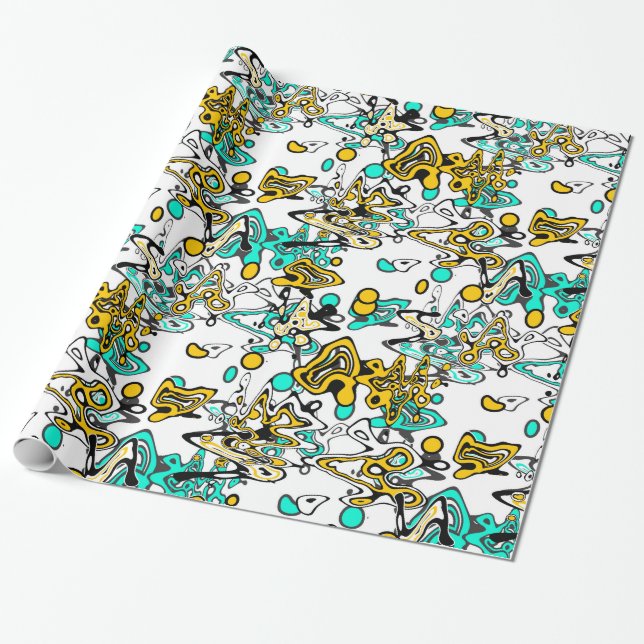 Doodle, abstrakt , kreativ presentpapper (Utrullad)