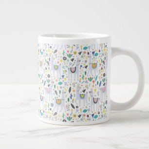 Doodle Alpaca Mönster Jumbo Mugg