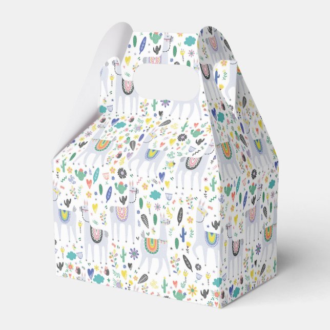 Doodle Alpaca Mönster Presentaskar (Framsidan Sidan)