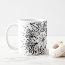 Doodle Art Design #1 på kaffe mugg