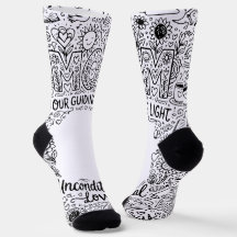 Doodle Art "Mamma vår ledstjärna" Strumpor