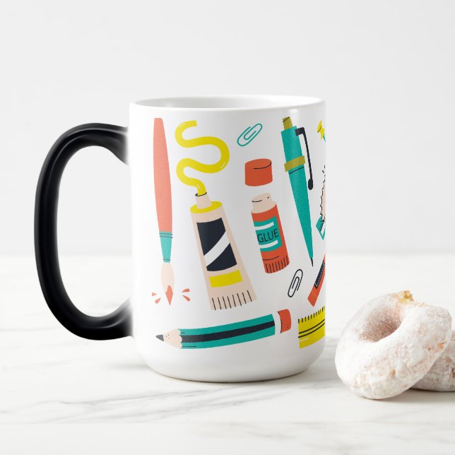 Doodle Art Supplies Magisk Mugg (Med munk)