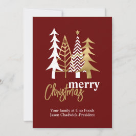 Doodle Art Träd Red Company jul Inbjudningar