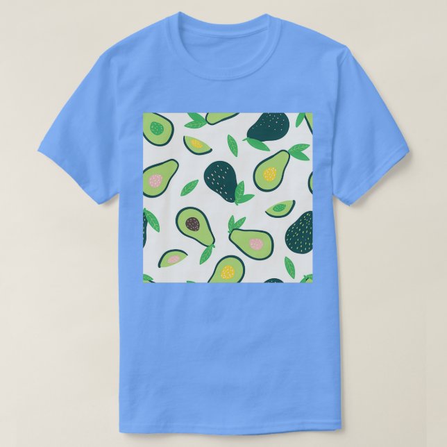 Doodle avocado Vector sömlös T Shirt (Design framsida)