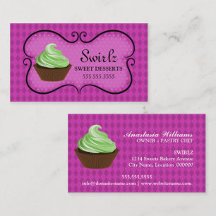 Doodle Banner Cupcake Bageri Visitkort