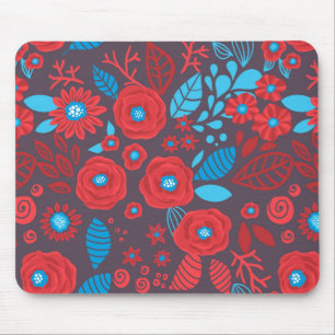Doodle-blommönster Musmatta