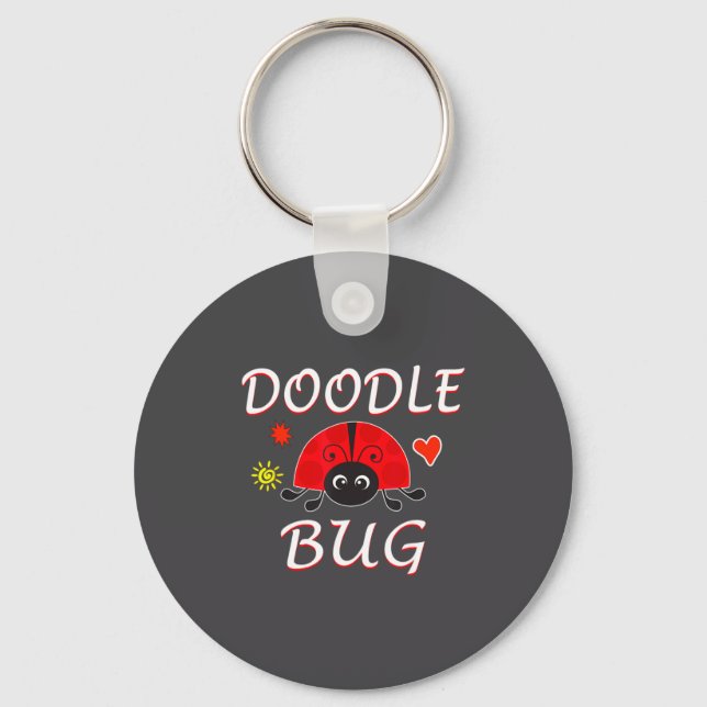 Doodle Bug Funny Doodle Ladybug  Nyckelring (Framsida)