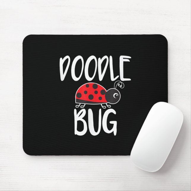 Doodle Bug Nyckelpiga Rolig Doodle Musmatta (Med mus)