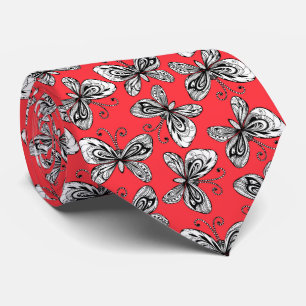 Doodle butterflies mönster tie slips