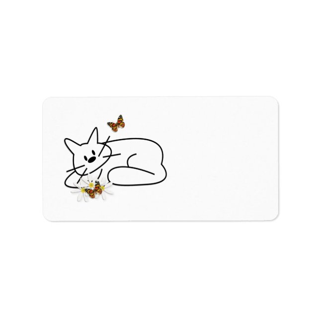 Doodle Cat Adressetikett (Framsidan)