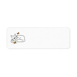 Doodle Cat Returadress Etikett