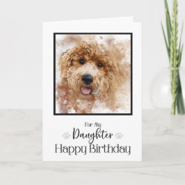 Doodle Cavapoo Grattis på födelsedagen-dotter Kort