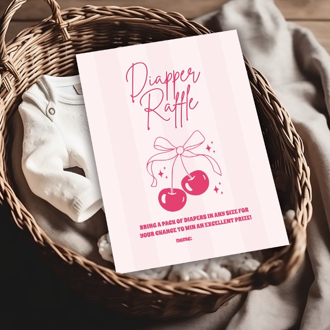 Doodle Cherry on top Diapper Raffle Tilläggskort (Skapare uppladdad)