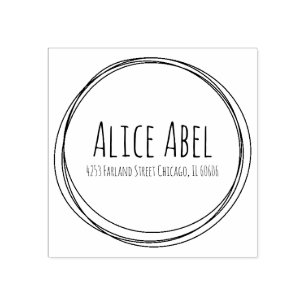 Doodle Circles Rubber Frimärke Stämpel