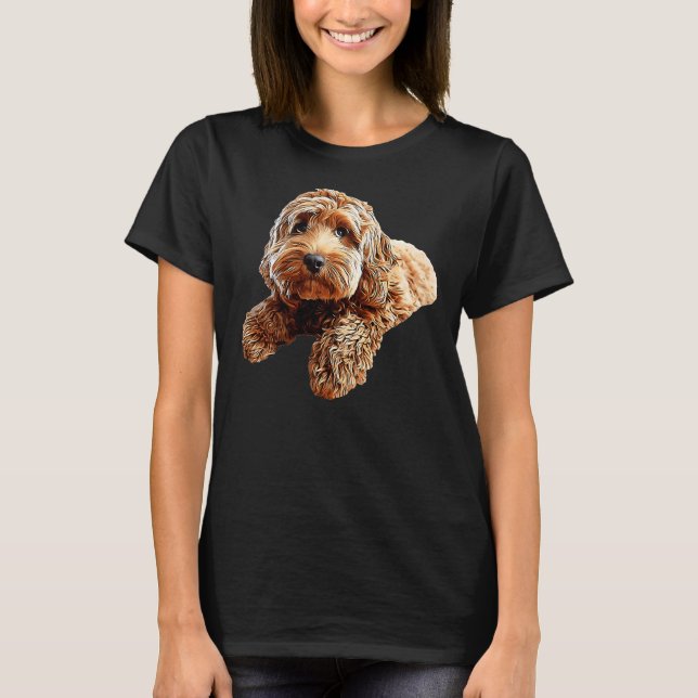 Doodle Cockerpoo Cockapoo Spoodle Cute Puppy Hund T Shirt (Framsida)