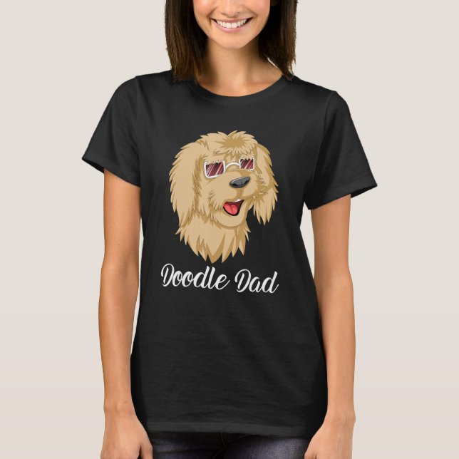 Doodle Dad Goldendoodle With SunglassesFor Dad Fat T Shirt (Framsida)