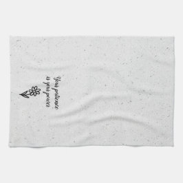 Doodle Daisy and Quote on Terrazzo Kökshandduk