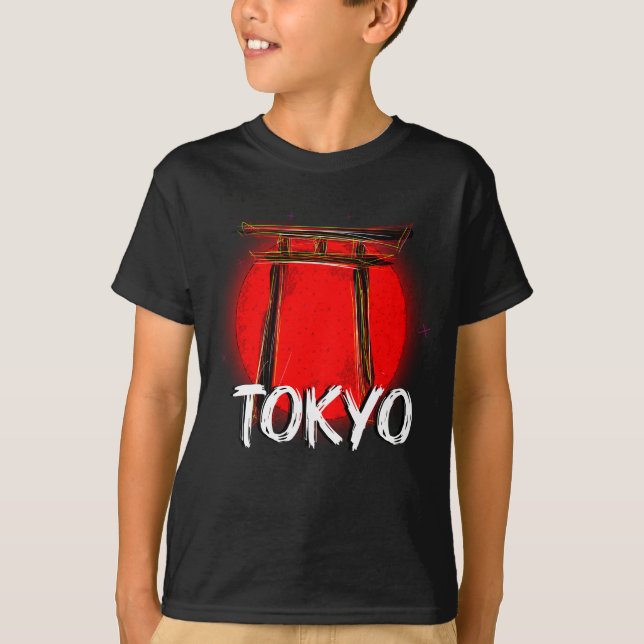 Doodle de Tokio: La majestuosidad del torii frente T Shirt (Framsida)