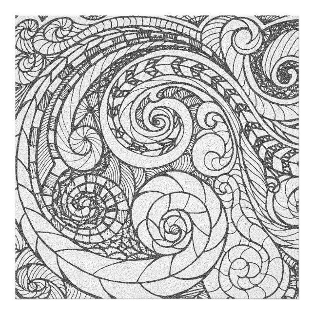 Doodle Design Photo Enlargement Fototryck (Framsidan)