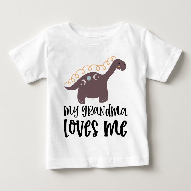 Doodle Dino 🦖 Min mormor Kärlek Me T Shirt (Framsida)