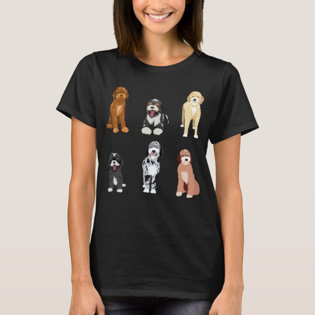 Doodle Dog  Cute Doodle Breeds T Shirt (Framsida)