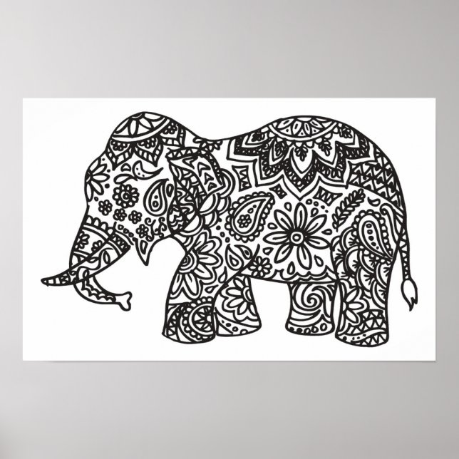 Doodle Elephant 2 Poster (Framsidan)