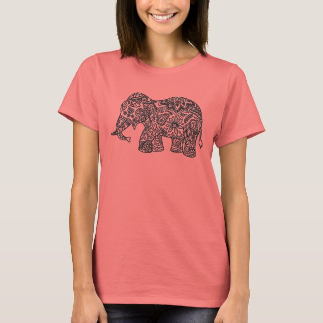 Doodle Elephant T-shirt (Framsida)