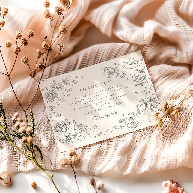 Doodle Farm Market Bridal Shower Tack Kort (Skapare uppladdad)
