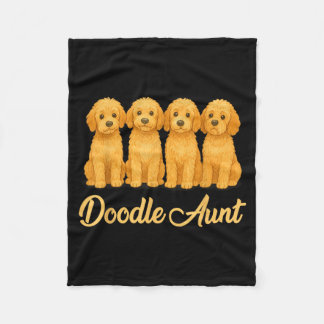 Doodle Faster Söt Hund Älskare Rolig Valp Fleecefilt