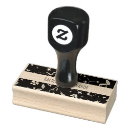 Doodle Flower Solid - Anpassningsbar Rubber Frimär Stämpel