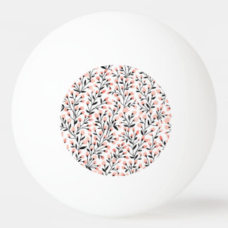 Doodle Flowers: Coral Blommigt Seamless. Pingisboll