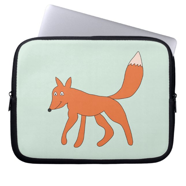 Doodle Fuchs Laptop Fodral (Framsidan)