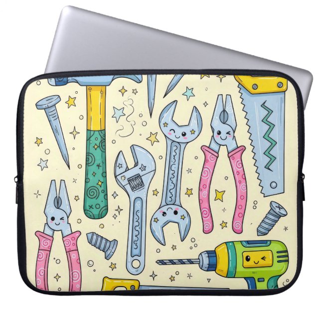 Doodle Gör-det-själv Verktygsuppsättning Laptop Fodral (Framsidan)