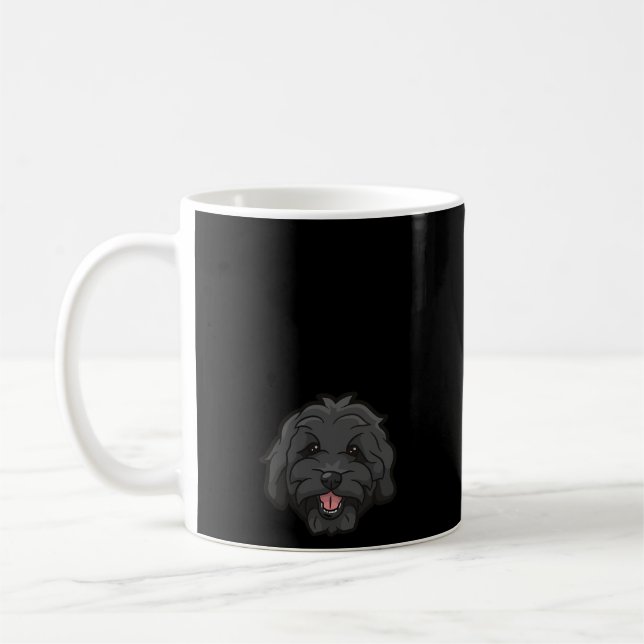 Doodle Grandma Black Goldendoodle Kaffemugg (Vänster)