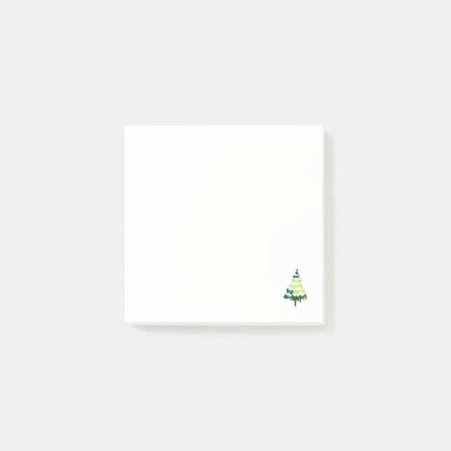 Doodle Green Christmas Tree Post-it Block (Framsida)