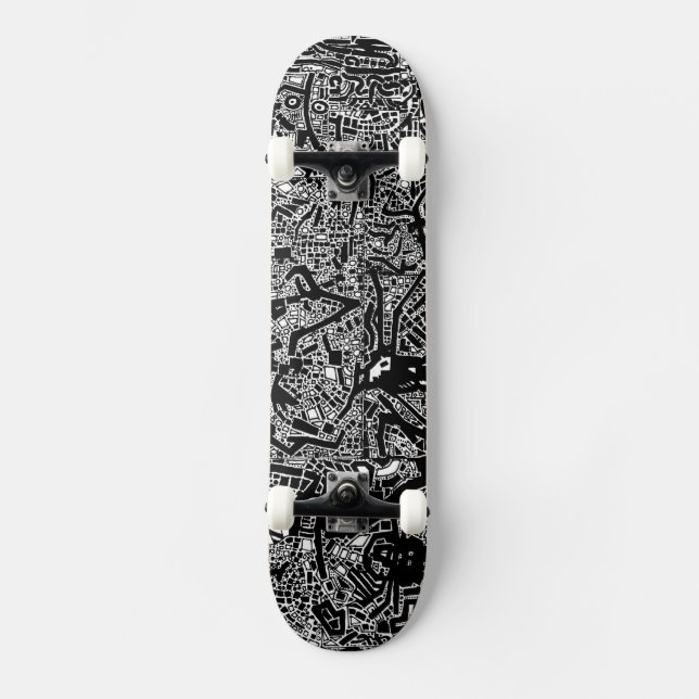 Doodle gris skate skateboard bräda 19,5 cm (Framsida)
