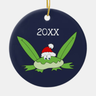 Doodle Groda med tomtelucka jul Julgransprydnad Keramik
