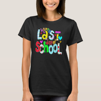 Doodle Happy Last Day Of School Teachers Kids Stud T Shirt