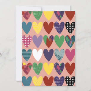 Doodle Heart Harmony Abstrakt Julkort